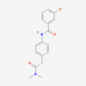 molecular formula C17H17BrN2O2 B6538929 3-bromo-N-{4-[(dimethylcarbamoyl)methyl]phenyl}benzamide CAS No. 1060281-79-9