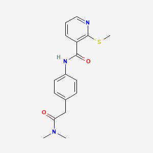 N-{4-[(dimethylcarbamoyl)methyl]phenyl}-2-(methylsulfanyl)pyridine-3-carboxamide