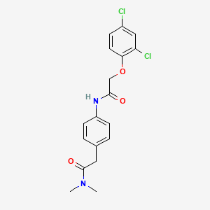molecular formula C18H18Cl2N2O3 B6538955 2-{4-[2-(2,4-dichlorophenoxy)acetamido]phenyl}-N,N-dimethylacetamide CAS No. 1060228-56-9
