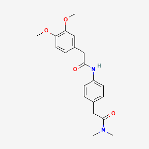 molecular formula C20H24N2O4 B6538956 2-{4-[2-(3,4-dimethoxyphenyl)acetamido]phenyl}-N,N-dimethylacetamide CAS No. 1060282-14-5