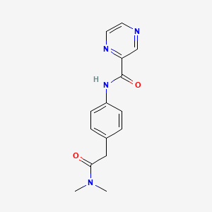 molecular formula C15H16N4O2 B6538962 N-{4-[(dimethylcarbamoyl)methyl]phenyl}pyrazine-2-carboxamide CAS No. 1060282-24-7