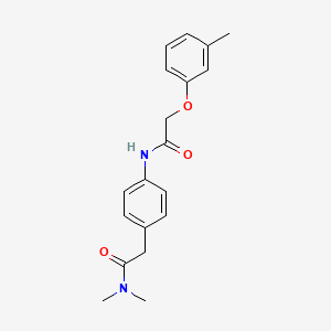 N,N-dimethyl-2-{4-[2-(3-methylphenoxy)acetamido]phenyl}acetamide