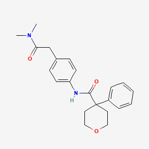 molecular formula C22H26N2O3 B6538978 N-{4-[(dimethylcarbamoyl)methyl]phenyl}-4-phenyloxane-4-carboxamide CAS No. 1060282-44-1