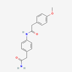 molecular formula C17H18N2O3 B6538985 N-[4-(carbamoylmethyl)phenyl]-2-(4-methoxyphenyl)acetamide CAS No. 1060353-09-4
