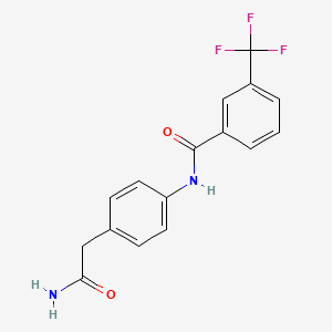 molecular formula C16H13F3N2O2 B6538998 N-[4-(carbamoylmethyl)phenyl]-3-(trifluoromethyl)benzamide CAS No. 1060229-33-5
