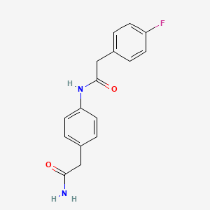 molecular formula C16H15FN2O2 B6539014 N-[4-(carbamoylmethyl)phenyl]-2-(4-fluorophenyl)acetamide CAS No. 1060353-81-2