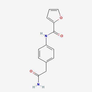 molecular formula C13H12N2O3 B6539032 N-[4-(carbamoylmethyl)phenyl]furan-2-carboxamide CAS No. 1060353-99-2
