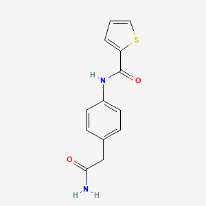molecular formula C13H12N2O2S B6539038 N-[4-(carbamoylmethyl)phenyl]thiophene-2-carboxamide CAS No. 1060229-75-5