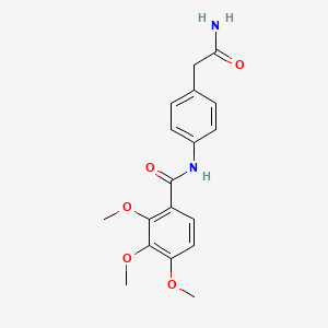 molecular formula C18H20N2O5 B6539039 N-[4-(carbamoylmethyl)phenyl]-2,3,4-trimethoxybenzamide CAS No. 1060229-86-8