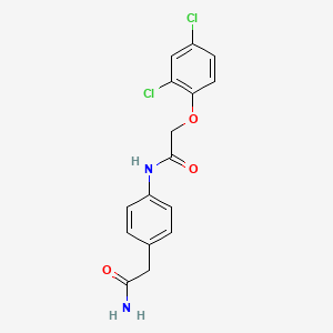 molecular formula C16H14Cl2N2O3 B6539047 N-[4-(carbamoylmethyl)phenyl]-2-(2,4-dichlorophenoxy)acetamide CAS No. 1060354-68-8