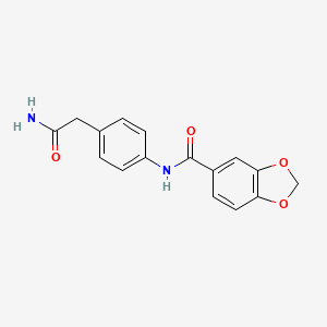 N-[4-(carbamoylmethyl)phenyl]-2H-1,3-benzodioxole-5-carboxamide