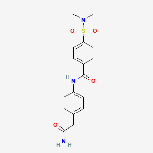 molecular formula C17H19N3O4S B6539058 N-[4-(carbamoylmethyl)phenyl]-4-(dimethylsulfamoyl)benzamide CAS No. 1060354-82-6