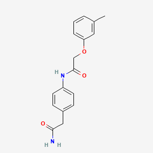 molecular formula C17H18N2O3 B6539063 N-[4-(carbamoylmethyl)phenyl]-2-(3-methylphenoxy)acetamide CAS No. 1060230-52-5