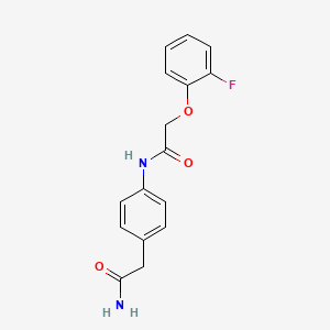 molecular formula C16H15FN2O3 B6539070 N-[4-(carbamoylmethyl)phenyl]-2-(2-fluorophenoxy)acetamide CAS No. 1060312-29-9