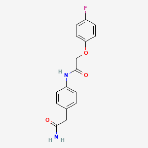 molecular formula C16H15FN2O3 B6539072 N-[4-(carbamoylmethyl)phenyl]-2-(4-fluorophenoxy)acetamide CAS No. 1060283-88-6