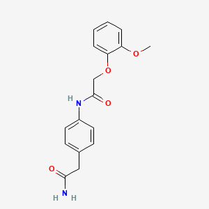 molecular formula C17H18N2O4 B6539073 N-[4-(carbamoylmethyl)phenyl]-2-(2-methoxyphenoxy)acetamide CAS No. 1060230-57-0