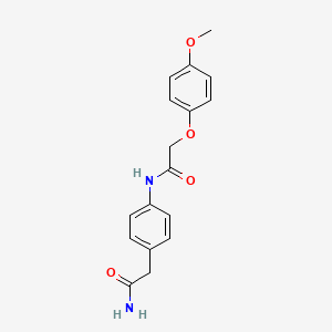 molecular formula C17H18N2O4 B6539075 N-[4-(carbamoylmethyl)phenyl]-2-(4-methoxyphenoxy)acetamide CAS No. 1060312-35-7