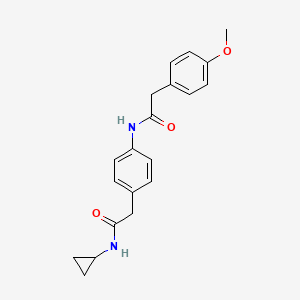 molecular formula C20H22N2O3 B6539080 N-cyclopropyl-2-{4-[2-(4-methoxyphenyl)acetamido]phenyl}acetamide CAS No. 1060230-69-4