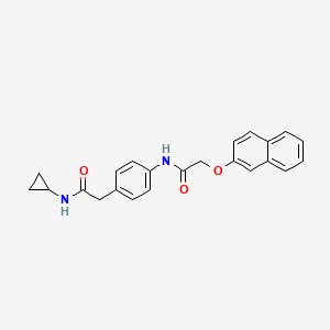 molecular formula C23H22N2O3 B6539088 N-{4-[(cyclopropylcarbamoyl)methyl]phenyl}-2-(naphthalen-2-yloxy)acetamide CAS No. 1060230-87-6