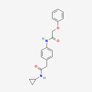 molecular formula C19H20N2O3 B6539100 N-{4-[(cyclopropylcarbamoyl)methyl]phenyl}-2-phenoxyacetamide CAS No. 1060330-73-5