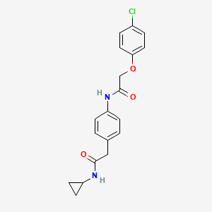 molecular formula C19H19ClN2O3 B6539103 2-(4-chlorophenoxy)-N-{4-[(cyclopropylcarbamoyl)methyl]phenyl}acetamide CAS No. 1060262-13-6