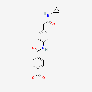 molecular formula C20H20N2O4 B6539107 methyl 4-({4-[(cyclopropylcarbamoyl)methyl]phenyl}carbamoyl)benzoate CAS No. 1060294-08-7