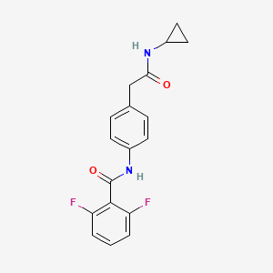 molecular formula C18H16F2N2O2 B6539110 N-{4-[(cyclopropylcarbamoyl)methyl]phenyl}-2,6-difluorobenzamide CAS No. 1060262-25-0