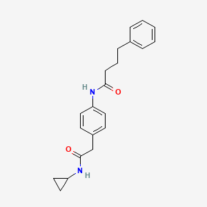 molecular formula C21H24N2O2 B6539113 N-{4-[(cyclopropylcarbamoyl)methyl]phenyl}-4-phenylbutanamide CAS No. 1060330-89-3