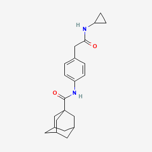 molecular formula C22H28N2O2 B6539127 N-{4-[(cyclopropylcarbamoyl)methyl]phenyl}adamantane-1-carboxamide CAS No. 1060246-74-3