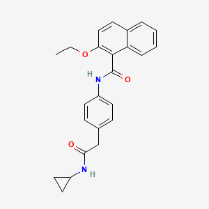 molecular formula C24H24N2O3 B6539131 N-{4-[(cyclopropylcarbamoyl)methyl]phenyl}-2-ethoxynaphthalene-1-carboxamide CAS No. 1060262-37-4