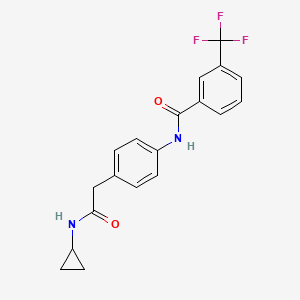 molecular formula C19H17F3N2O2 B6539136 N-{4-[(cyclopropylcarbamoyl)methyl]phenyl}-3-(trifluoromethyl)benzamide CAS No. 1060294-26-9