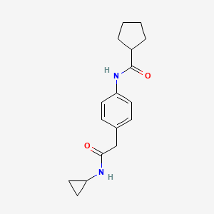 molecular formula C17H22N2O2 B6539166 N-{4-[(cyclopropylcarbamoyl)methyl]phenyl}cyclopentanecarboxamide CAS No. 1060246-89-0