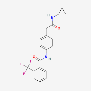 molecular formula C19H17F3N2O2 B6539199 N-{4-[(cyclopropylcarbamoyl)methyl]phenyl}-2-(trifluoromethyl)benzamide CAS No. 1060262-67-0
