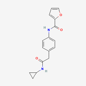 molecular formula C16H16N2O3 B6539210 N-{4-[(cyclopropylcarbamoyl)methyl]phenyl}furan-2-carboxamide CAS No. 1060331-58-9
