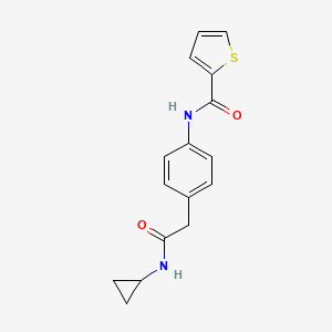 molecular formula C16H16N2O2S B6539218 N-{4-[(cyclopropylcarbamoyl)methyl]phenyl}thiophene-2-carboxamide CAS No. 1060294-67-8