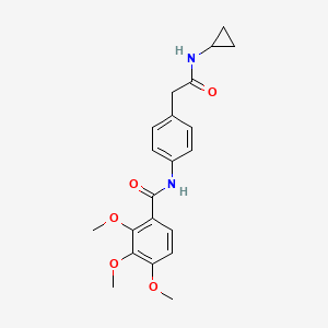 molecular formula C21H24N2O5 B6539239 N-{4-[(cyclopropylcarbamoyl)methyl]phenyl}-2,3,4-trimethoxybenzamide CAS No. 1060331-72-7
