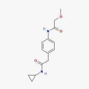 molecular formula C14H18N2O3 B6539245 N-{4-[(cyclopropylcarbamoyl)methyl]phenyl}-2-methoxyacetamide CAS No. 1060294-97-4