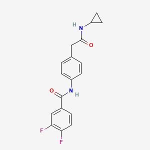 molecular formula C18H16F2N2O2 B6539250 N-{4-[(cyclopropylcarbamoyl)methyl]phenyl}-3,4-difluorobenzamide CAS No. 1060332-06-0