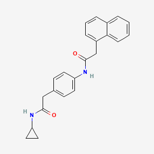 molecular formula C23H22N2O2 B6539259 N-{4-[(cyclopropylcarbamoyl)methyl]phenyl}-2-(naphthalen-1-yl)acetamide CAS No. 1060295-15-9