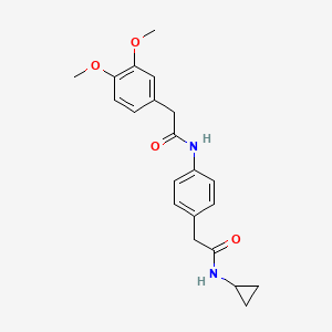 molecular formula C21H24N2O4 B6539270 N-cyclopropyl-2-{4-[2-(3,4-dimethoxyphenyl)acetamido]phenyl}acetamide CAS No. 1060263-39-9