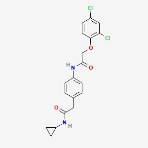 molecular formula C19H18Cl2N2O3 B6539273 N-{4-[(cyclopropylcarbamoyl)methyl]phenyl}-2-(2,4-dichlorophenoxy)acetamide CAS No. 1060247-81-5