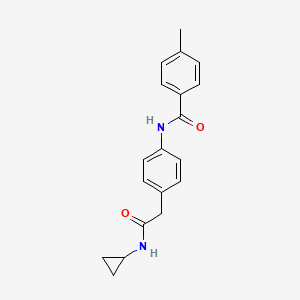 molecular formula C19H20N2O2 B6539280 N-{4-[(cyclopropylcarbamoyl)methyl]phenyl}-4-methylbenzamide CAS No. 1060247-93-9