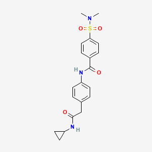 molecular formula C20H23N3O4S B6539288 N-{4-[(cyclopropylcarbamoyl)methyl]phenyl}-4-(dimethylsulfamoyl)benzamide CAS No. 1060263-57-1
