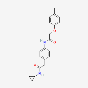 molecular formula C20H22N2O3 B6539296 N-{4-[(cyclopropylcarbamoyl)methyl]phenyl}-2-(4-methylphenoxy)acetamide CAS No. 1060263-63-9