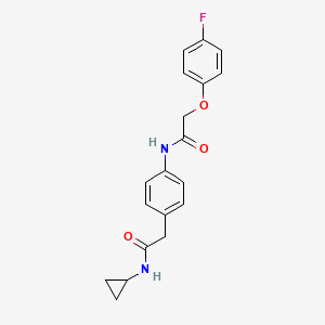 molecular formula C19H19FN2O3 B6539298 N-{4-[(cyclopropylcarbamoyl)methyl]phenyl}-2-(4-fluorophenoxy)acetamide CAS No. 1060295-51-3