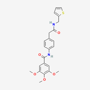 molecular formula C23H24N2O5S B6539323 3,4,5-trimethoxy-N-[4-({[(thiophen-2-yl)methyl]carbamoyl}methyl)phenyl]benzamide CAS No. 1060298-86-3