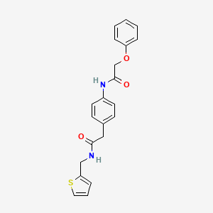 molecular formula C21H20N2O3S B6539330 2-phenoxy-N-[4-({[(thiophen-2-yl)methyl]carbamoyl}methyl)phenyl]acetamide CAS No. 1060336-66-4