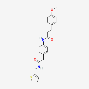 molecular formula C23H24N2O3S B6539347 3-(4-methoxyphenyl)-N-[4-({[(thiophen-2-yl)methyl]carbamoyl}methyl)phenyl]propanamide CAS No. 1060336-83-5