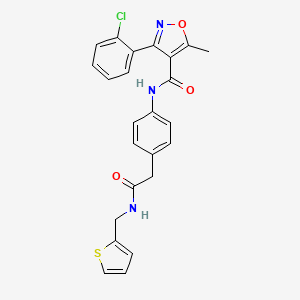 molecular formula C24H20ClN3O3S B6539358 3-(2-chlorophenyl)-5-methyl-N-[4-({[(thiophen-2-yl)methyl]carbamoyl}methyl)phenyl]-1,2-oxazole-4-carboxamide CAS No. 1060251-83-3