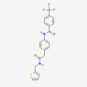 molecular formula C21H17F3N2O2S B6539371 N-[4-({[(thiophen-2-yl)methyl]carbamoyl}methyl)phenyl]-4-(trifluoromethyl)benzamide CAS No. 1060337-07-6